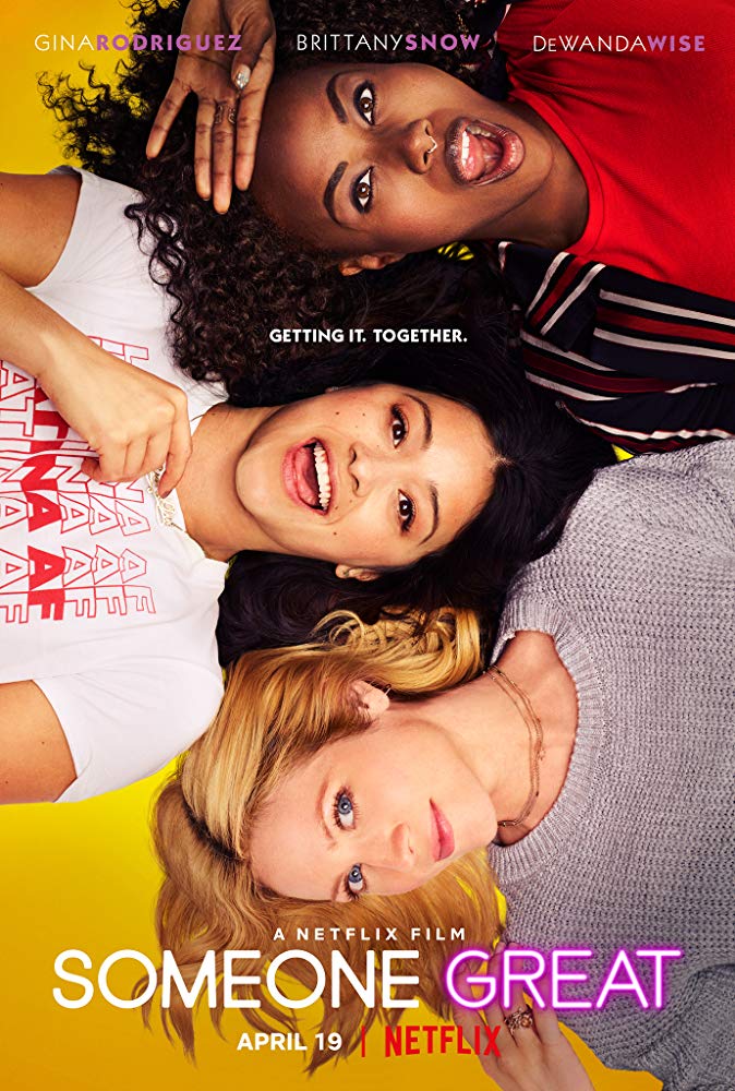 Cartaz do filme Someone Great, filme da Netflix com as protagonistas, Gina Torres, DeWanda Wise e Brittany Snow. Maratona de Sofá.