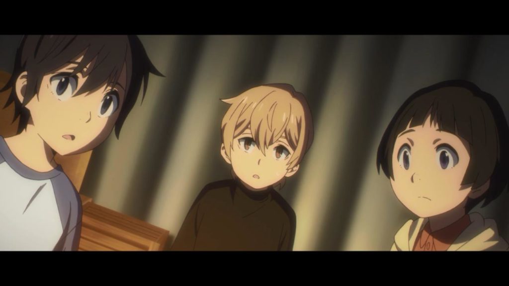 A cara de espanto dos amigos enquanto Satoru lhe conta dos seus planos. Erased. Maratona de Sofá.