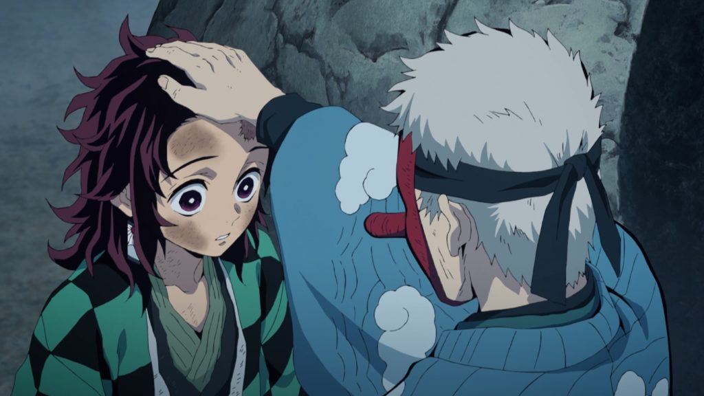 O Sensei do Tanjiro, lhe cumprimenta após ele partir a roxa ao meio. Kimetsu No Yaiba, Maratona de Sofá