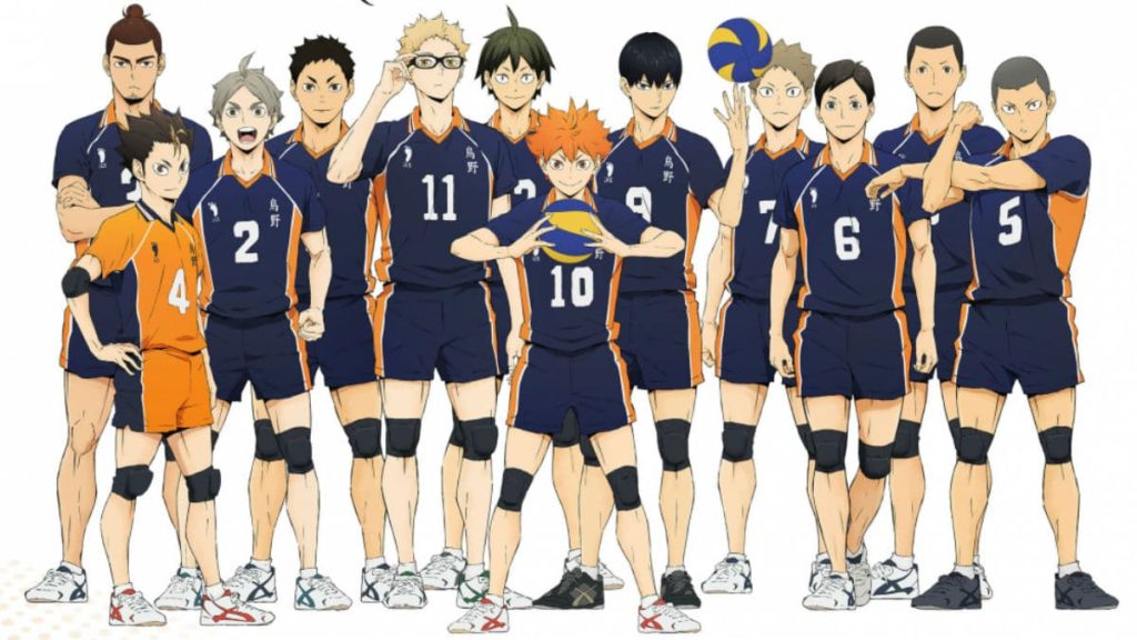 Todos os atletas do Karasuno. Haikyuu, Maratona de Sofá.