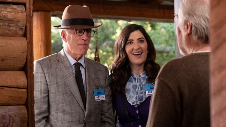 Michael e Janet encontram Doug Forcett em The Good Place