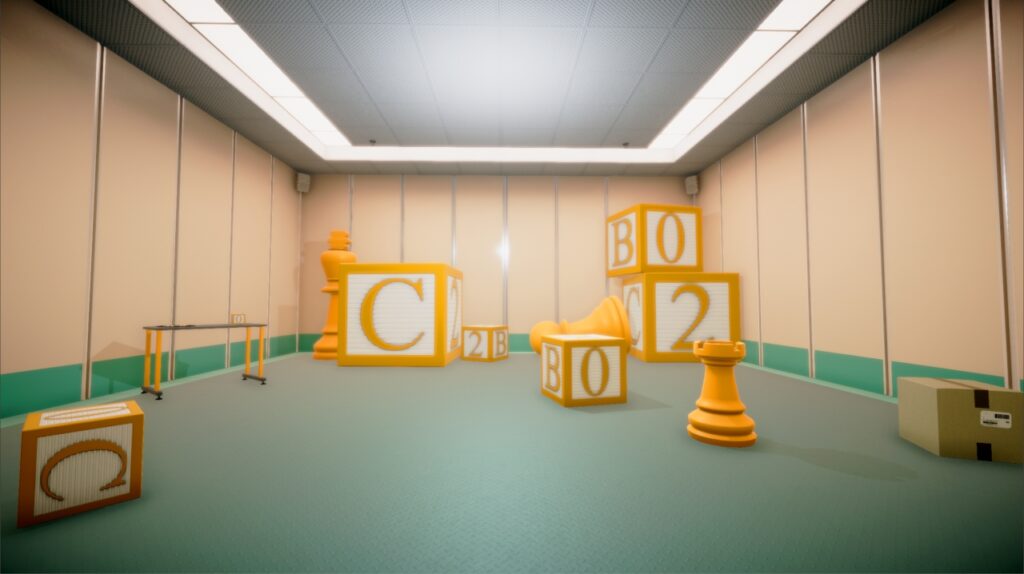 uma sala cheia de items para serem diminuidos e progredir
