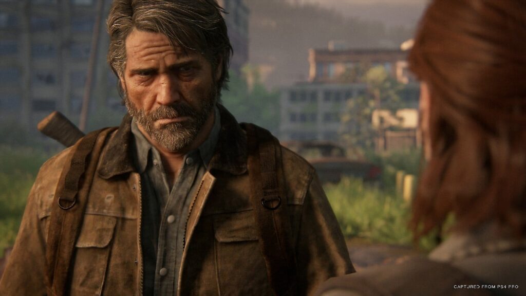 Joel conversando com Ellie