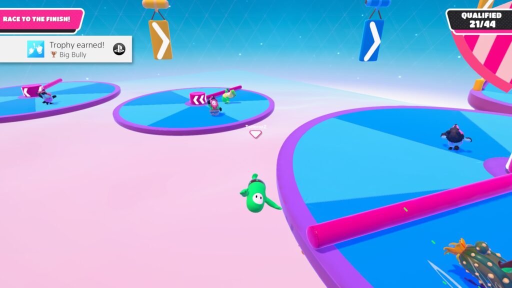 Tela que mostra o momento que o personagem do jogador cai de uma plataforma