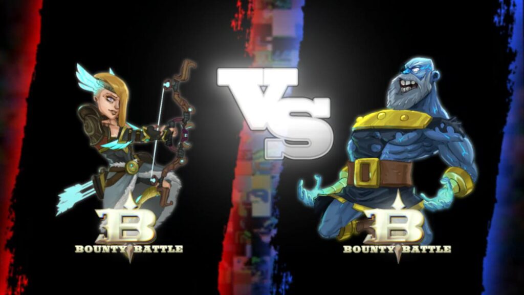 Tela em que demonstra dois personagens do jogo que irão se enfrentar. Vemos as imagens de ambos os personagens, um VS no meio e na frente deles a logo do jogo