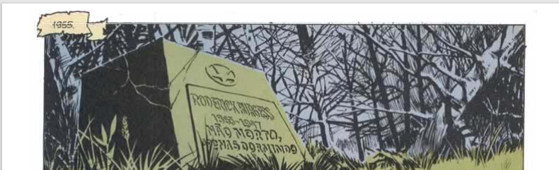 O túmulo de Roderick Burgess em 1955.