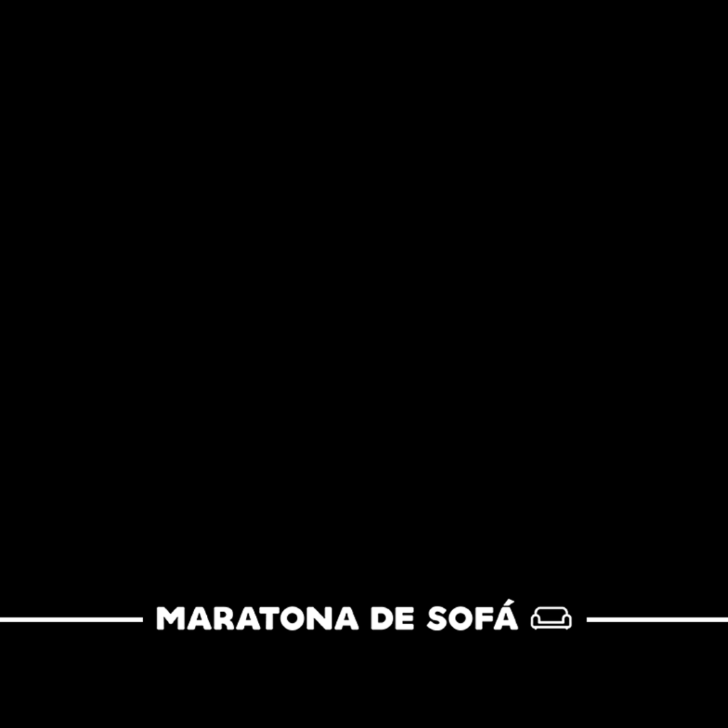 imagem toda da cor preta, apenas com a marca do Maratona de Sofá, em branco, na parte inferior da imagem