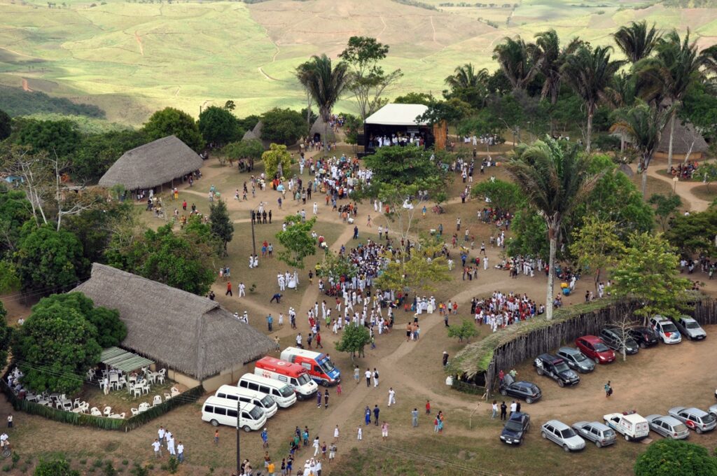 Visão superior do memorial na Serra da Barriga, antigo Mocambo de Macaco, lar de Zumbi