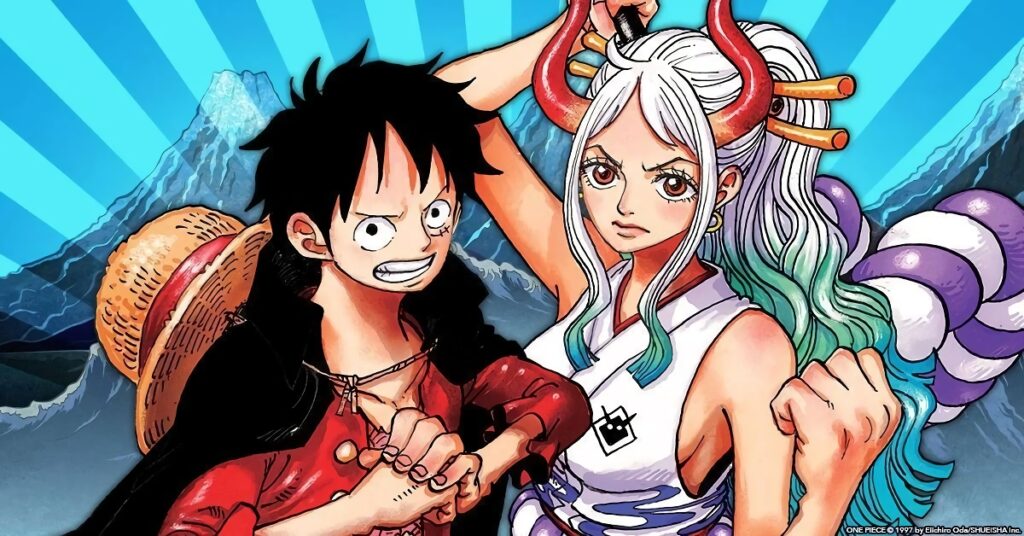 Yamato e Luffy em One Piece